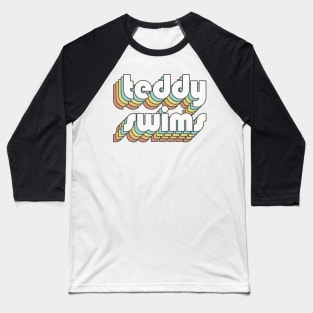 Retro Teddy Swims Baseball T-Shirt
